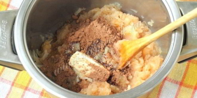 Рецепт шоколадна-яблочного джем