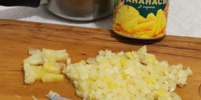 Рецепт трубочек с ананасовым джемом