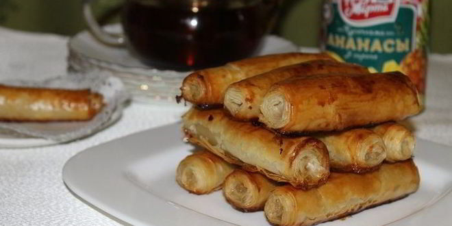 Рецепт трубочек с ананасовым джемом