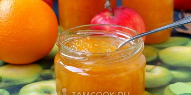 Рецепт яблочного джема с апельсинами на зиму