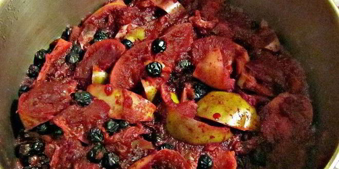 Рецепт яблочного джема с черноплодной рябиной