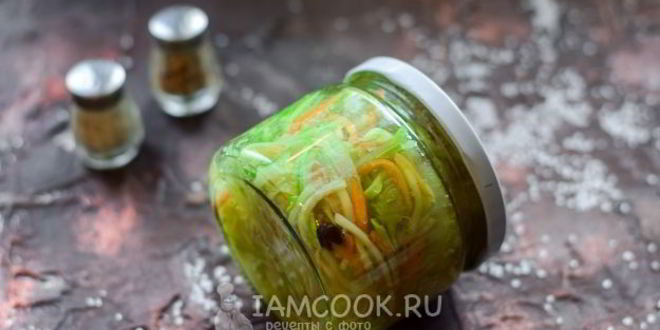Рецепт кабачков по-корейски на зиму без стерилизации