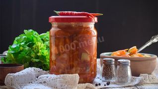 Рецепт Кабачков с помидорами на зиму пальчики оближешь