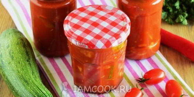 Рецепт кабачков в томатном соке на зиму
