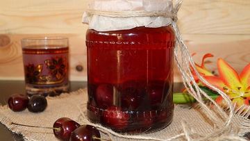 Рецепт Компота черешневого на зиму с ванилином