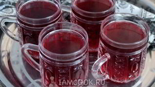 Рецепт Компота из черноплодной рябины и брусники