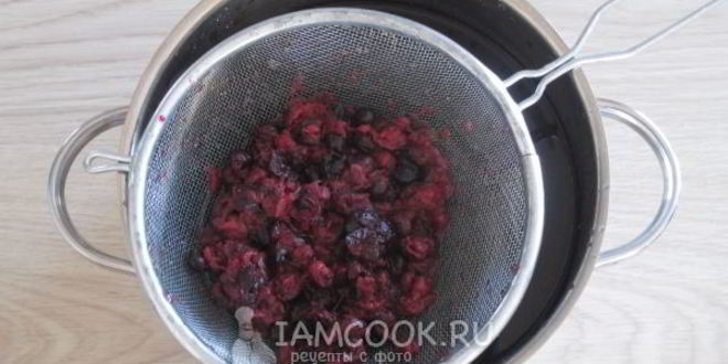 Рецепт компота из черноплодной рябины и брусники