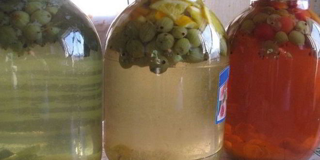 Рецепт компота из крыжовника мохито