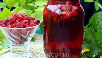 Рецепт Компота из малины и смородины