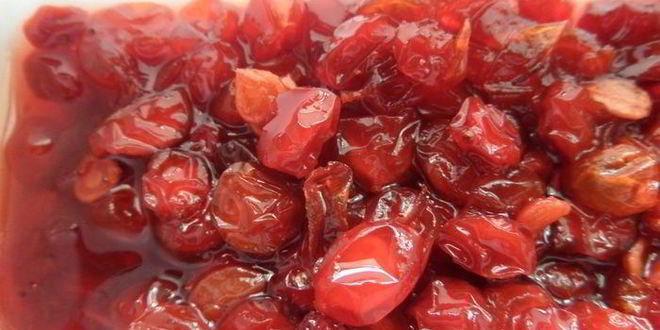 Рецепт компота из ревеня, яблока и калины