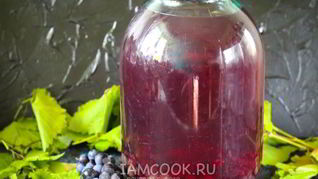 Рецепт Компота из синего винограда на зиму