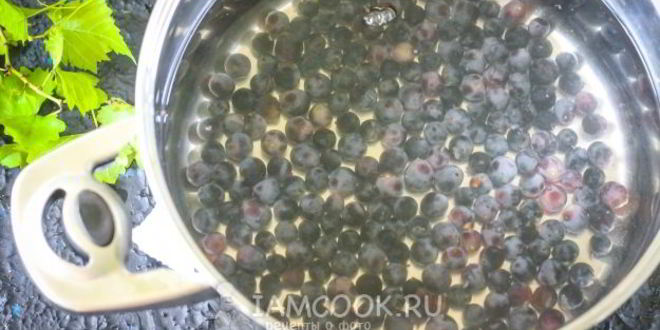Рецепт компота из синего винограда на зиму