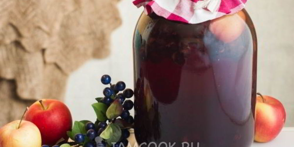 Как приготовить компот из терна и яблок на зиму