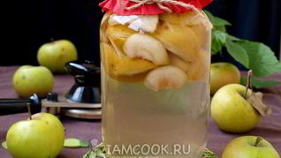 Рецепт Компота из яблок на зиму без стерилизации