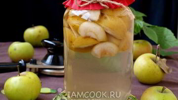 Рецепт Компота из яблок на зиму без стерилизации