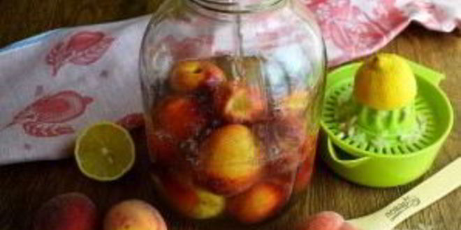 Рецепт персикового компота на зиму