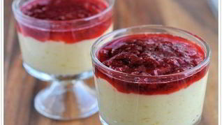 Рецепт Тапиоки с клубнично-ревенным компотом