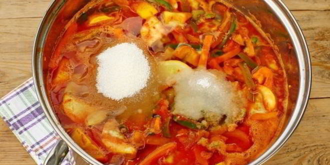 Рецепт лечо из кабачков и перца