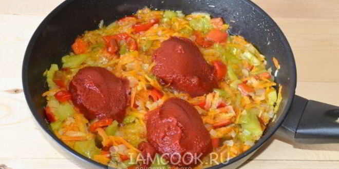 Рецепт лечо из кабачков с томатной пастой