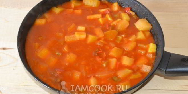 Рецепт лечо из кабачков с томатной пастой