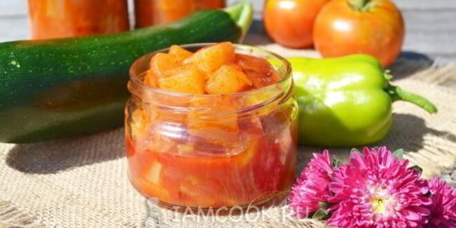 Рецепт лечо из кабачков с томатной пастой