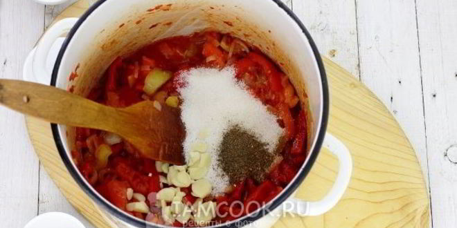 Рецепт лечо из перца, помидоров и лука