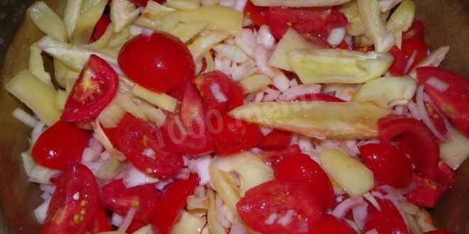 Рецепт лечо из помидор с луком и перцем