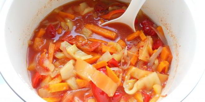 Рецепт лечо с луком и морковью в мультиварке на зиму