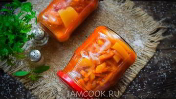 Рецепт Лечо с морковью и томатной пастой