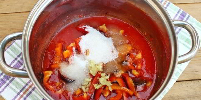 Рецепт лечо с огурцами, помидорами и перцем