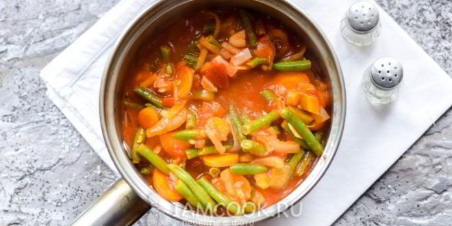 Рецепт лечо со стручковой фасолью на зиму