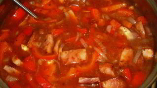 Рецепт Пикантно-сладкого лечо с кабачками на зиму