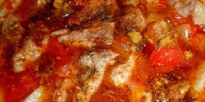 Рецепт поджарки из свинины с лечо