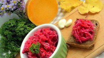 Рецепт Капусты, маринованной с тыквой и свеклой