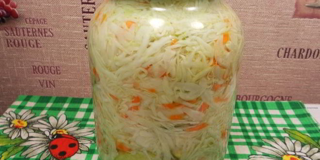 Рецепт капусты маринованной с яблоками