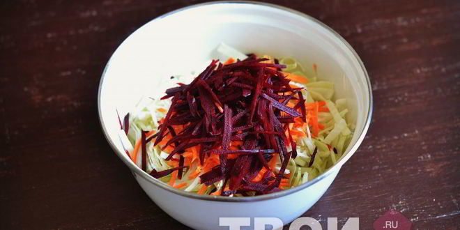 Рецепт капусты маринованной со свеклой
