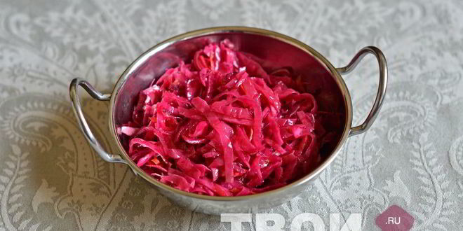 Рецепт капусты маринованной со свеклой