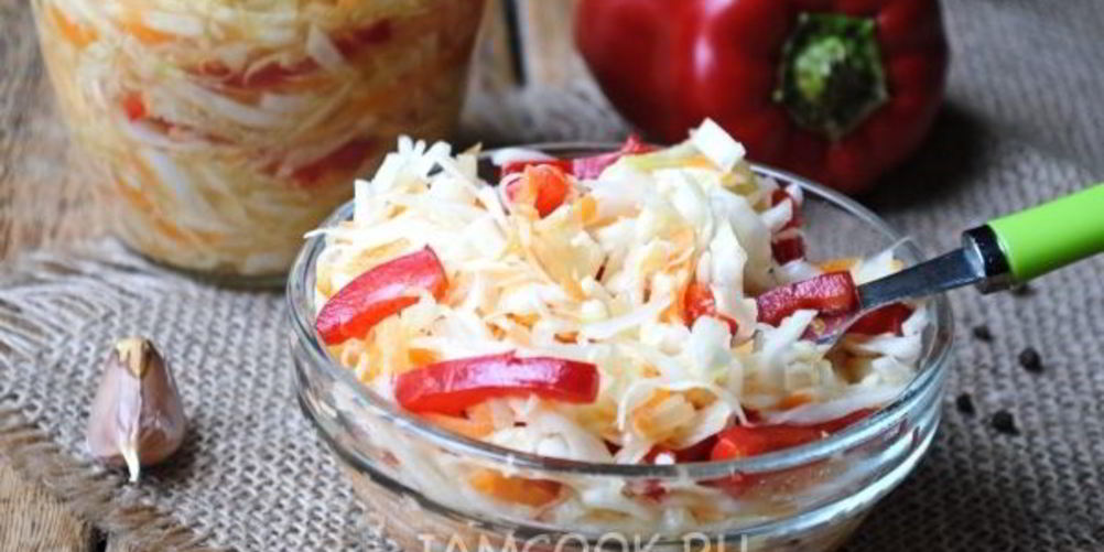 Как приготовить маринованную капусту с перцем