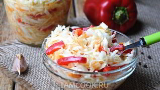Рецепт Маринованной капусты с перцем