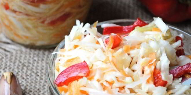 Рецепт маринованной капусты с перцем