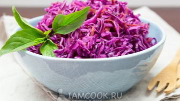 Рецепт Маринованной краснокочанной капусты