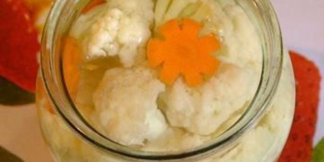 Рецепт маринованной цветной капусты с морковью
