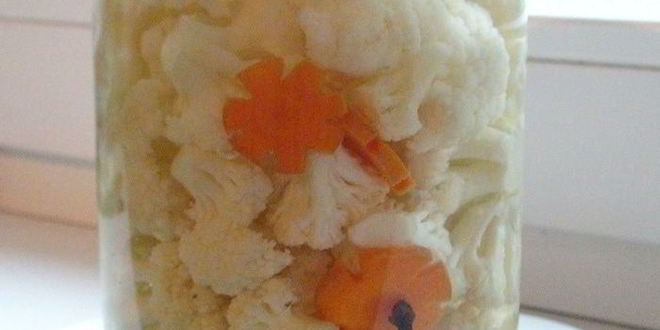 Рецепт маринованной цветной капусты с морковью