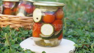 Рецепт Маринованных кабачков с помидорами