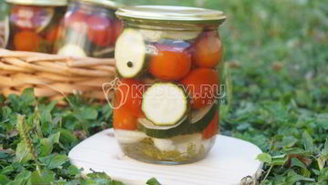 Рецепт Маринованных кабачков с помидорами
