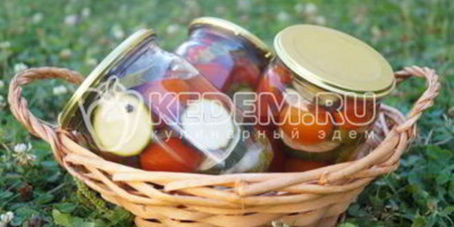 Рецепт маринованных кабачков с помидорами