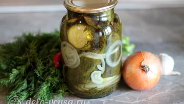 Рецепт Маринованных огурцов с луком