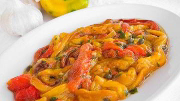 Рецепт Маринованных полосок жареных перцев в пряном масле и бальзамическом уксусе