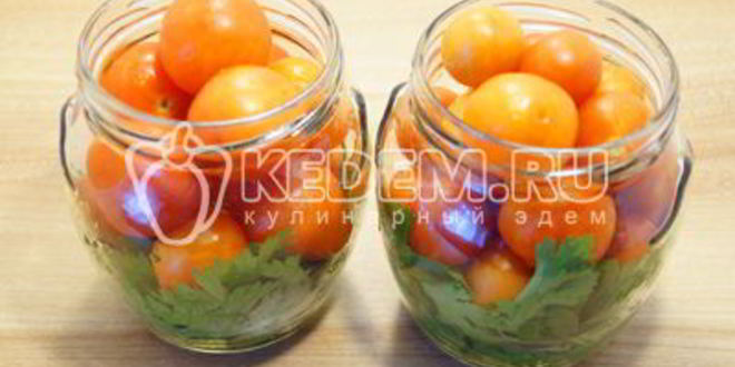 Рецепт маринованных помидоров черри с петрушкой