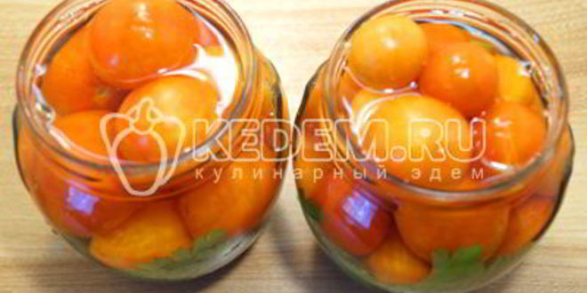 Рецепт маринованных помидоров черри с петрушкой
